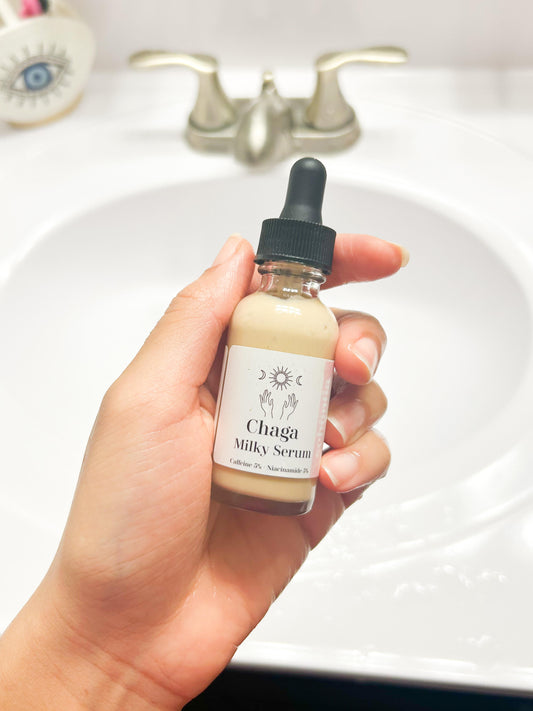 Chaga Caffienated Milky Face Serum Moisturizer