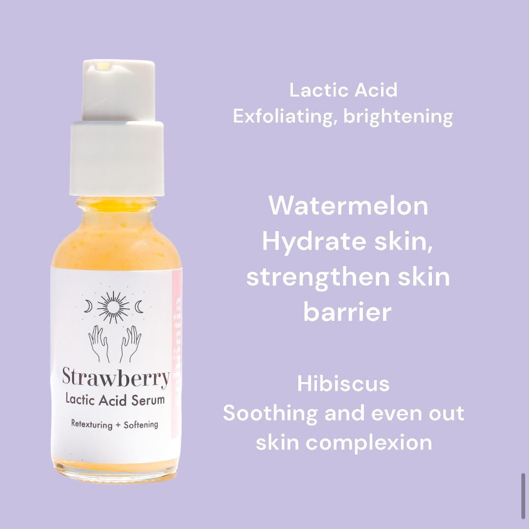 AHA & Strawberry Hibiscus Face Serum, facial serum