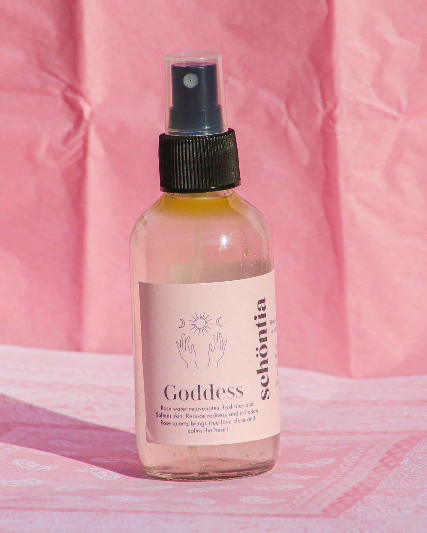 Rose Water + Calendula Face Mist, Rose  Herbal essence, hydrating facial mist