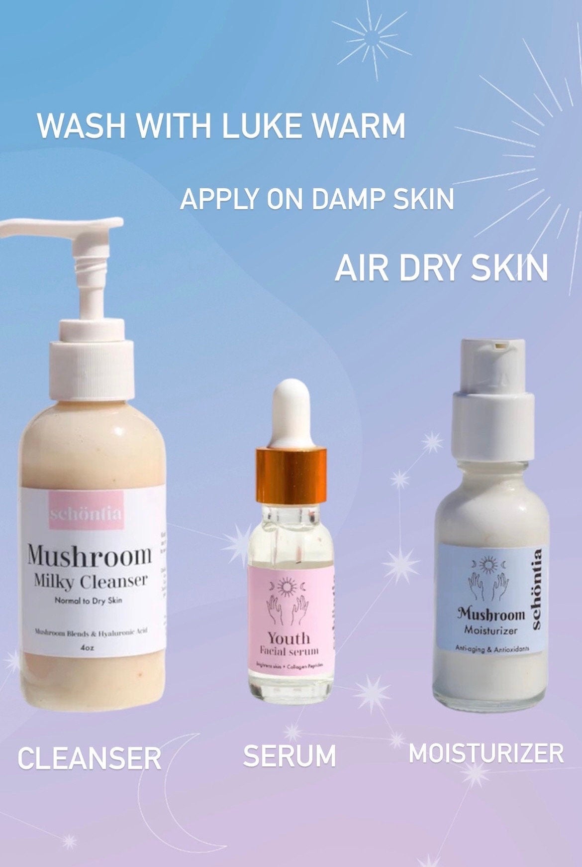 Mushoom Skin care set, At Home Spa Day