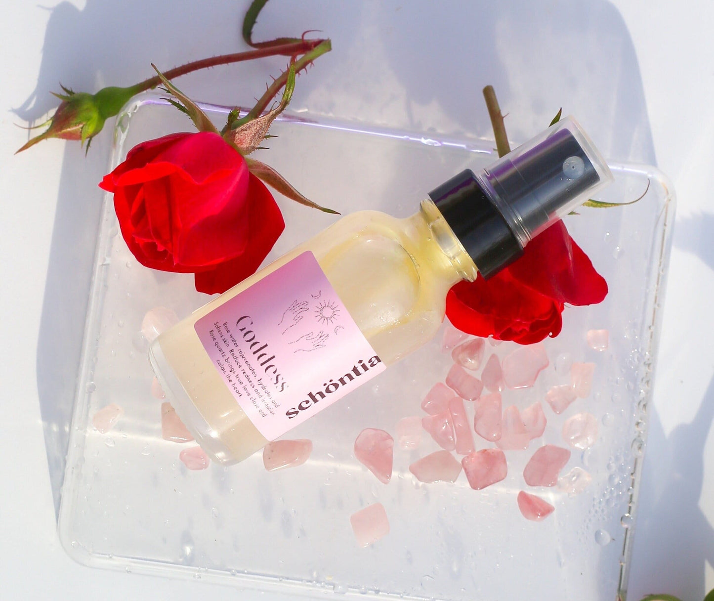 Rose Water + Calendula Face Mist, Rose  Herbal essence, hydrating facial mist