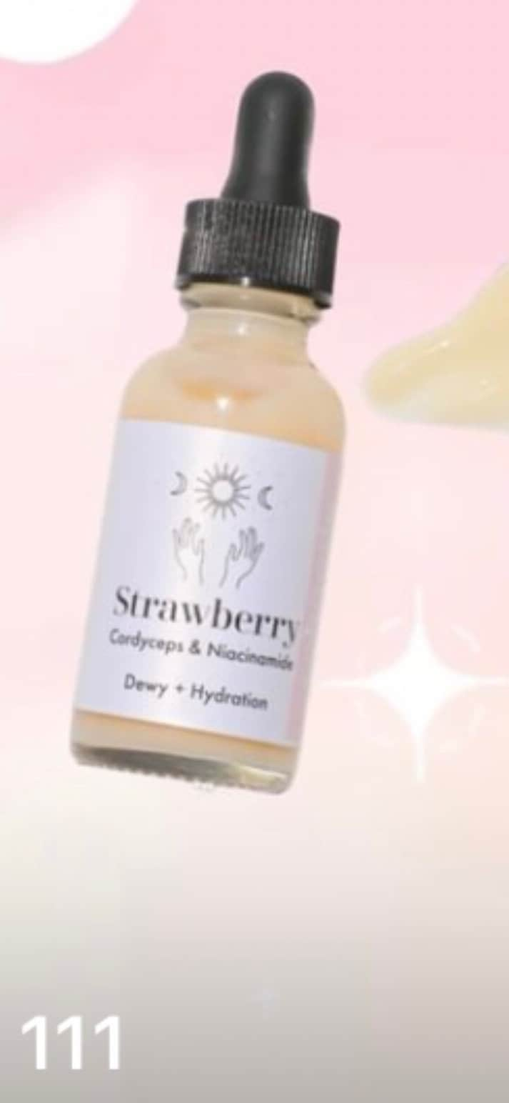 Strawberry & Tremella Mushroom , Brightening Face serum, Dewy Facial serum, Milky face serum