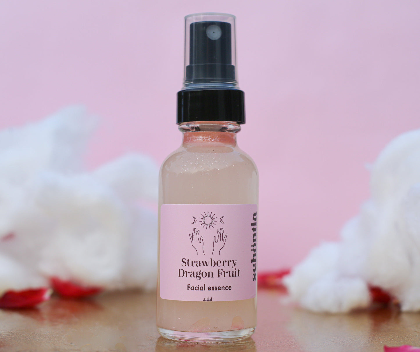 Rose Water + Strawberry Mushroom Face Mist, Rose  Herbal essence, hydrating facial mist