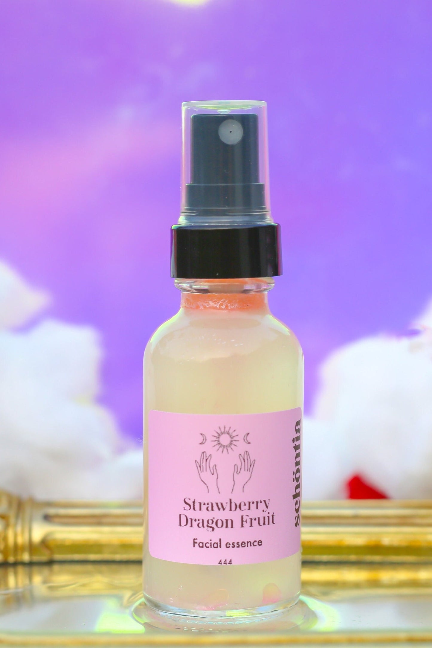 Rose Water + Strawberry Mushroom Face Mist, Rose  Herbal essence, hydrating facial mist